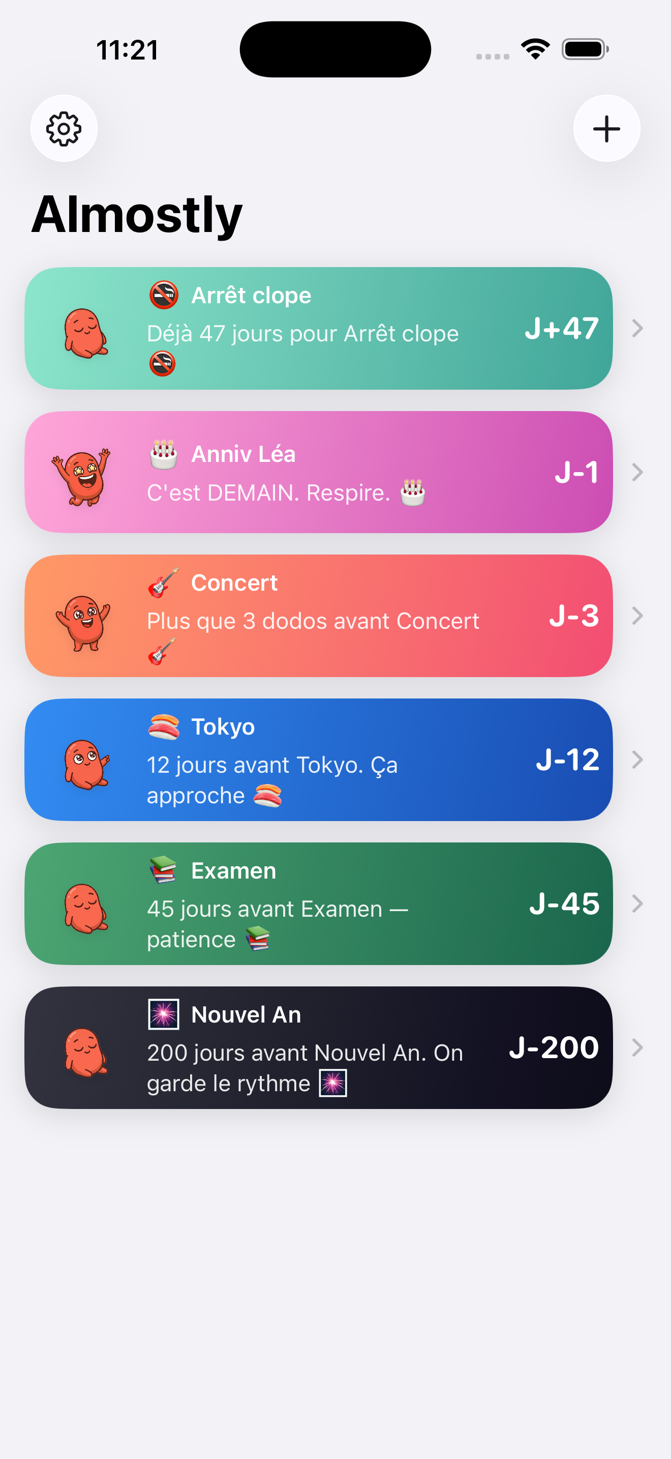 Event list